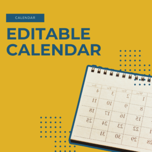 Editable Ministry Calendar